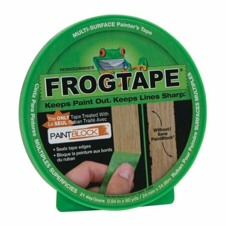 SHURTECH BRANDS FrogTape Painting Tape, 60 yd L, 0.94 in W, Green 1408360